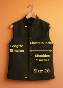 Classic Black Nehru Vest