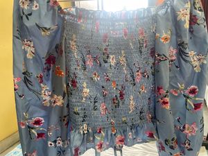 Floral Print Ruffle Top