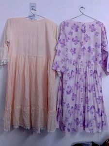 Floral Print Kurtas (Set of 2),used