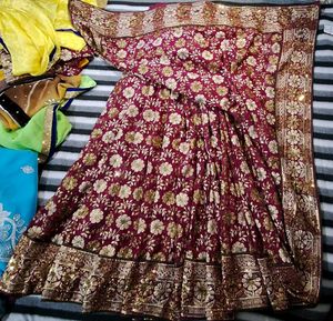 New Mharoon Saree With Blouse