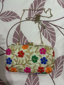 Anekaant Floral Embroidered Clutch