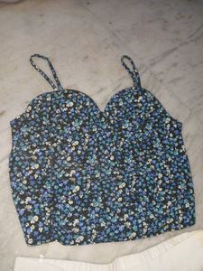 Floral Cami and White Shorts Set