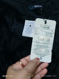 Ruffled Black Bandeau Top❤️‍🩹