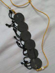 Black Beaded Choker &amp; Earring Set