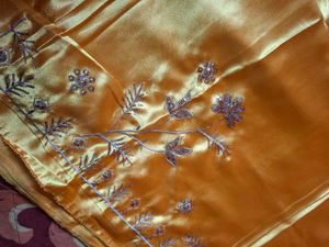 Yellow SATIN Pure Poshak