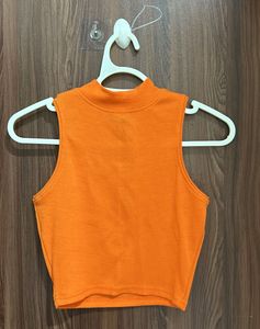 Sleeveless Orange Tank Top