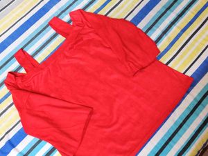 Off Shoulder Velvet Red Top ❤️❤️