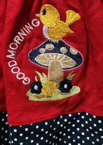 Cotton Frock With Embroidery