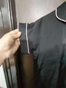 Satin Black Pajama Set it not cheap material