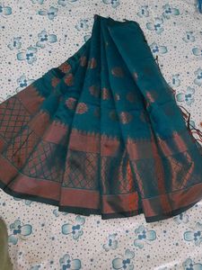Peacock Green Handloom Saree