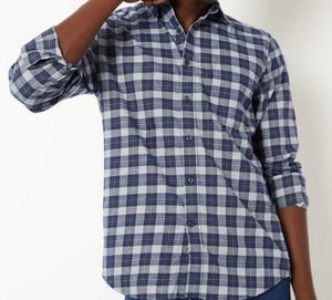 Blue & White Checkered Unisex Shirt