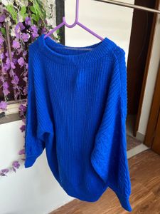 Cobalt Blue Knit Sweater