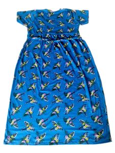 New Cute Blue Floral Maternity/Feeding Gown