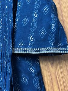 Kurtha - Navy &amp; Silver Print