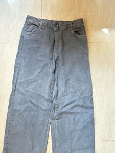 Gray Wide Leg Jeans
