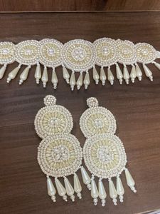 Pearl Choker &amp; Earring Set