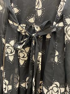 Floral Black Top