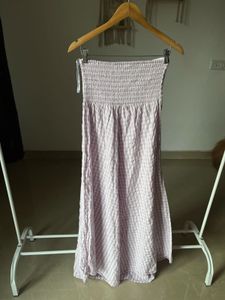 Lilac Cotton Tube Dress