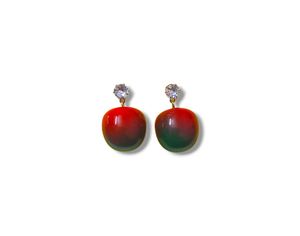 Red & Green Stone Earrings,  Drop Earrings,
