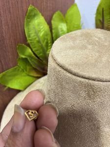 Superman Screw Back Stud Gold Color Earrings