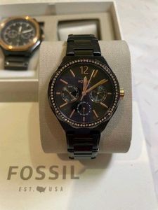 Fossil Women’s Black Chronograph Watch
