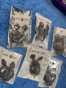 Boho Silver Tone Earring Bundle