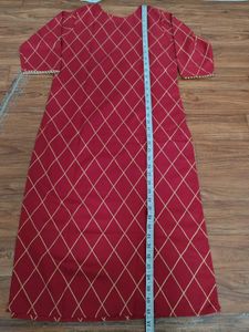Red &amp; Gold Kurta Set
