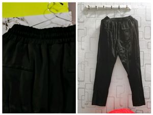 MANGO Women Black Solid Pleated Track Pants