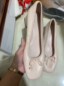 Zara Pink Bow Ballet Flats Euro 36