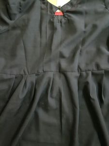 Black Kurti With Red Dhoti Pajama