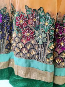 Gold Colour Anarkali Kurta Set