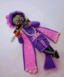 Krishna Ji Clay Showpiece