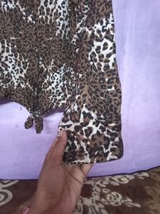 Leopard Print Crop T-shirt