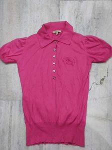 Burberry Pink Polo Top
