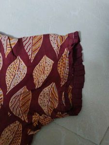 Maroon Leaf Print Kurti