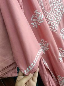 Pink Embroidered Kurta Set