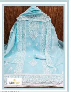 Dress Material With  Lining For Girls