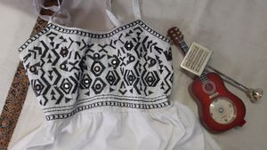 Embroided Peplum WhiteTop