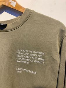 Nike Swoosh Olive Green Sweatshirt