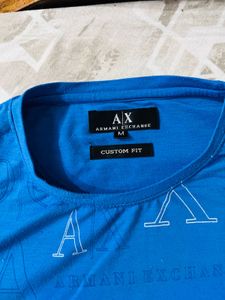 A|X Armani Exchange Blue Graphic Tee