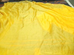 Yellow Plain Saree