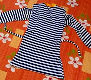 Navvy Blue And White Top For Girls