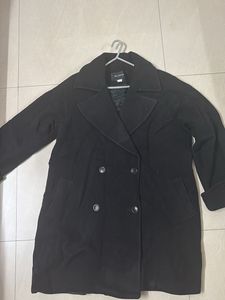Black DoubleBreast Overcoat