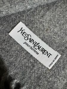 Authentic Classic YSL Grey Wool Scarf