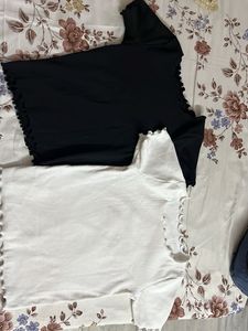 Black and White Ribbed top COMBO