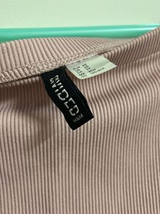 Pink Off-shoulder Crop Top (Never Worn)