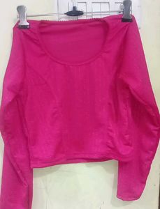 Magenta Pink Stretchable Blouse