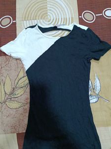 Two-Tone Bodycon Mini Dress