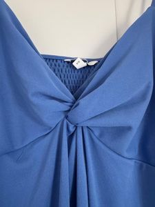 H&amp;M Blue Twist Detail Dress