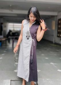 The Black And White Kurta/gown